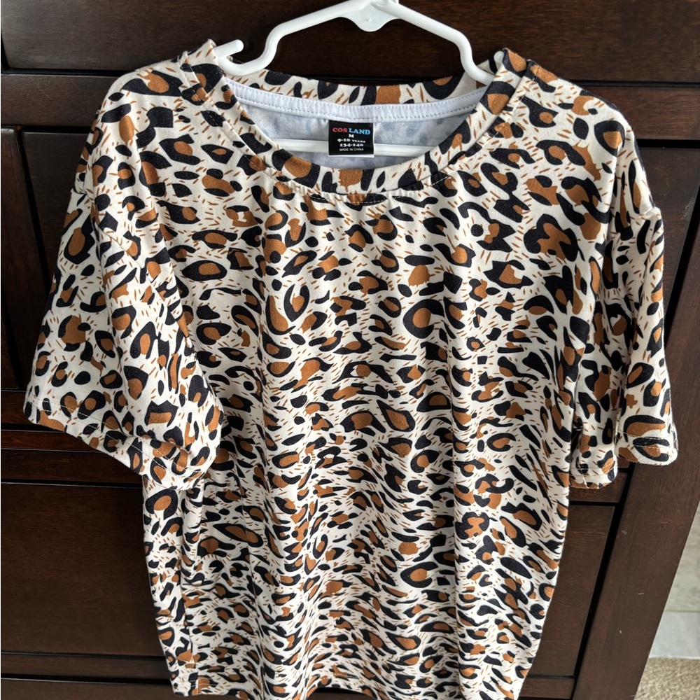 COS Brown and Black Animal Print Top. Size M. Worn Once